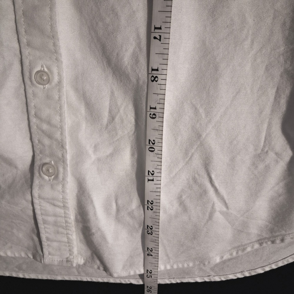 GAP Perfect Shirt M Optic White Button Down Long Sleeve Stretch Womens - Picture 12 of 12